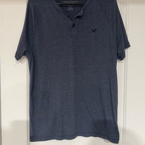 American Eagle Outfitters Men's Navy Polo Shirt